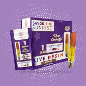 Bombshell Berry - 1g Live Resin Wood-Tip Vape Cartridge