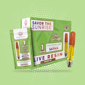 California Lime - 1g Live Resin Wood-Tip Vape Cartridge