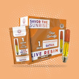 Mandarin Cookies - 1g Live Resin Wood-Tip Vape Cartridge