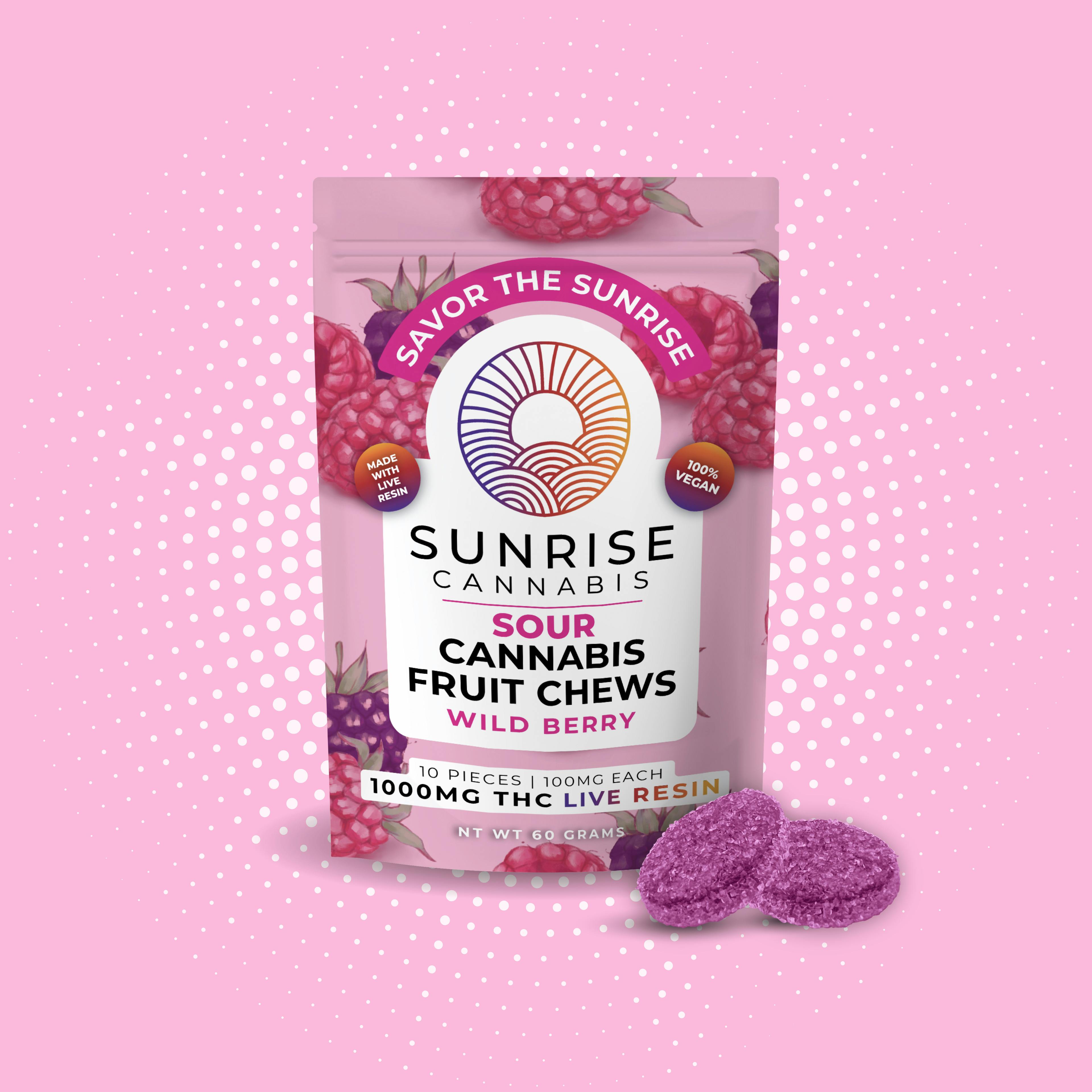 Sour Wild Berry - 1000mg THC Live Resin Fruit Chews