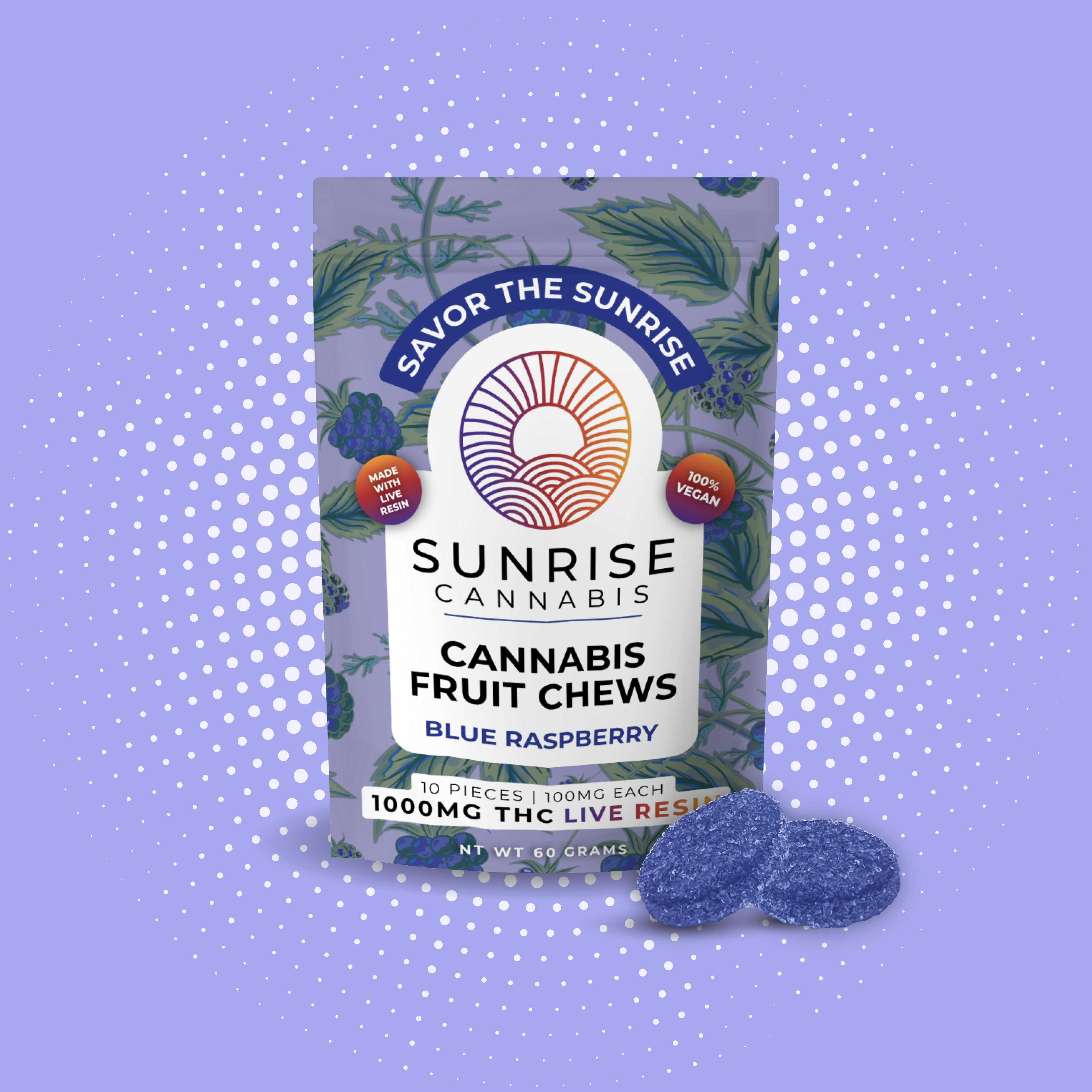 Sweet Blue Raspberry - 1000mg THC Live Resin Fruit Chews