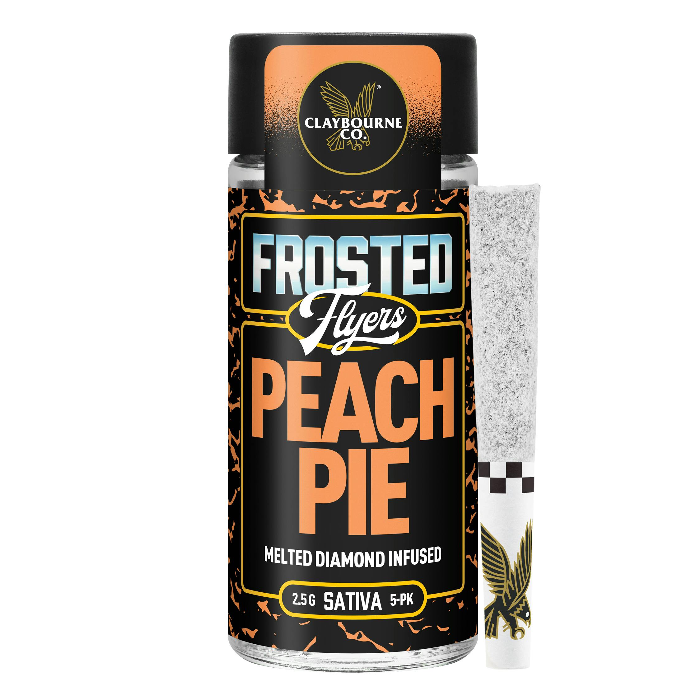 Peach Pie (2.5g) - Diamond Frosted Flyers Pre-Rolls