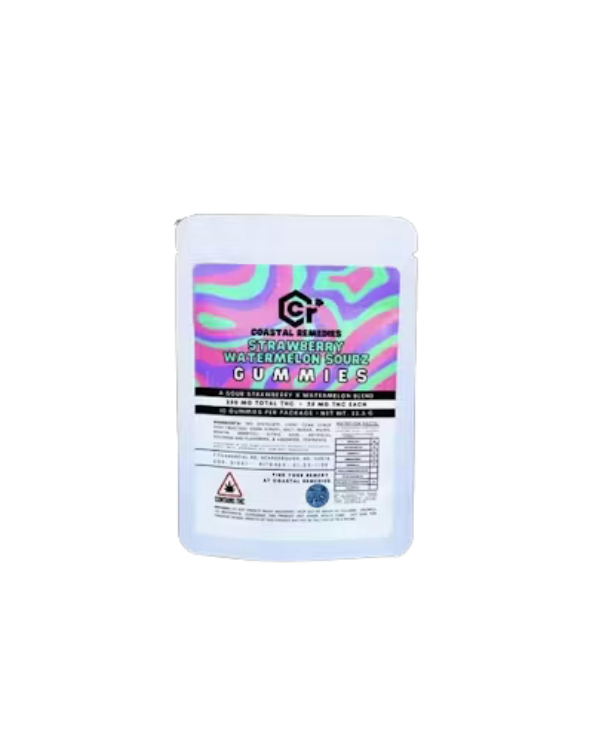 500mg Strawberry Watermelon Sourz Gummies | Coastal Remedies
