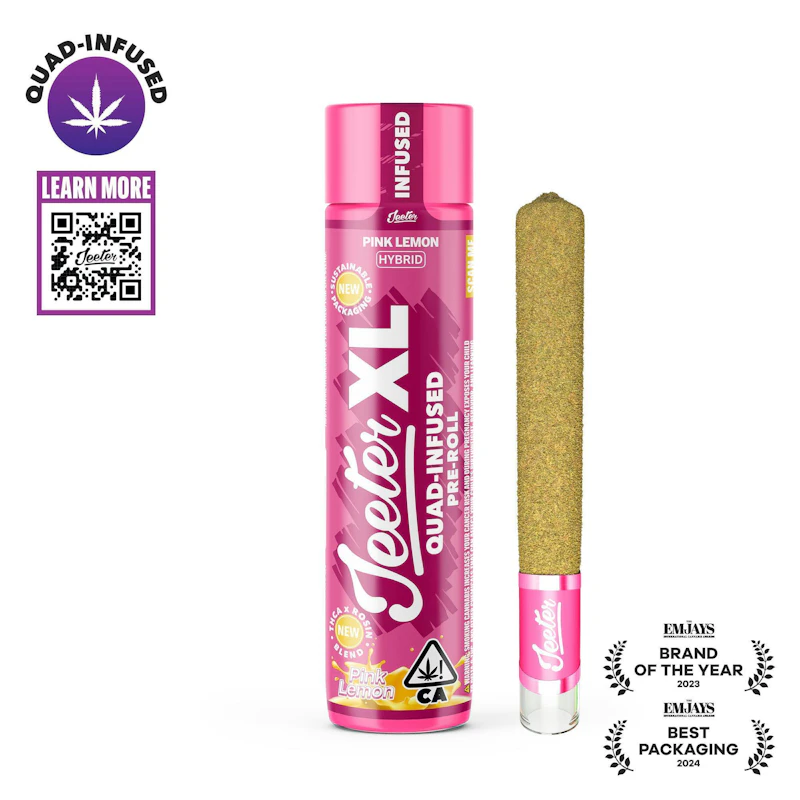 Jeeter Pink Lemon · XL Quad-Infused Joint · 2g, Infused Pre-Rolls