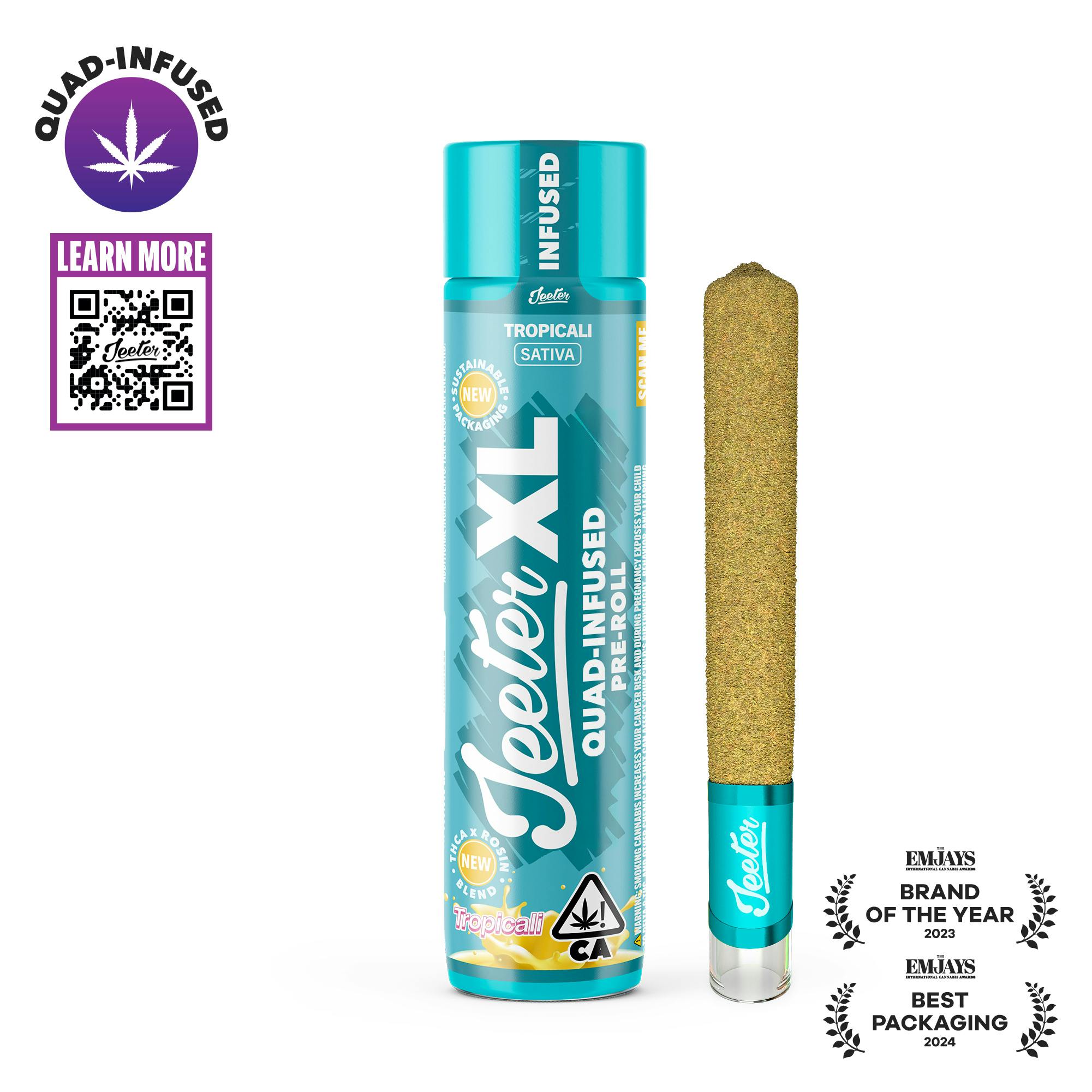 Jeeter XL Quad-Infused Preroll 2g Tropicali
