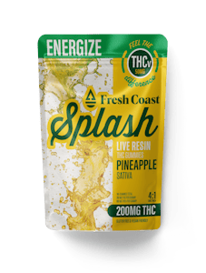 Fresh Coast - Pineapple | Splash Live Resin Vegan Gummies | Sativa | 200mg THC:50mg THCv