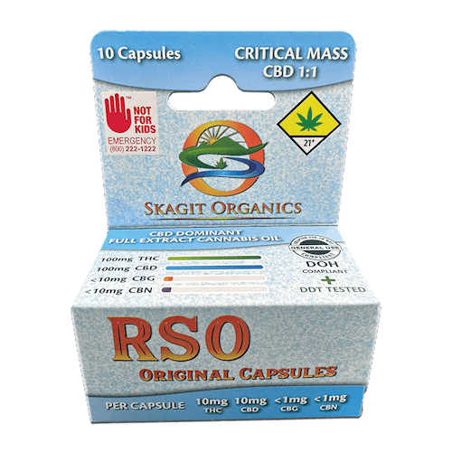 Capsules RSO Original | Critical Mass 1:1 | CBD | 10 Pack