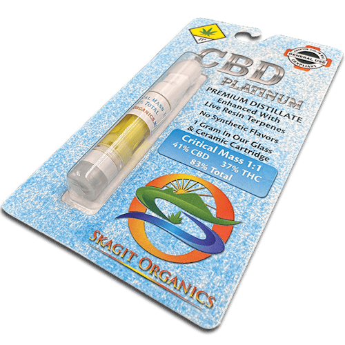Vape CBD Platinum | Critical Mass 1:1 | Indica | 1g by Skagit Organics