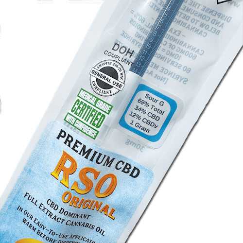 CBD RSO Original | Sour G CBDv | Hybrid | 3 x 1g