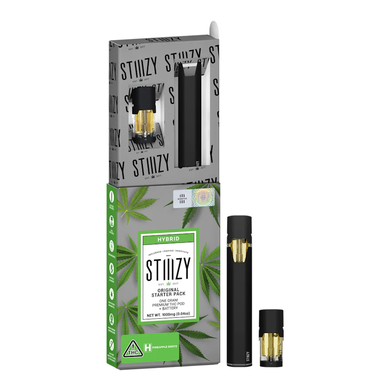 STIIIZY - Pineapple Runtz - STIIIZY Starter Pack 1G Pod, Cartridges