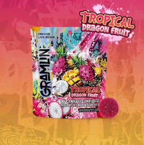 GRAMLIN - 100mg Gramlin Indoor Live Rosin Gummies - Tropical Dragon Fruit (10ct)
