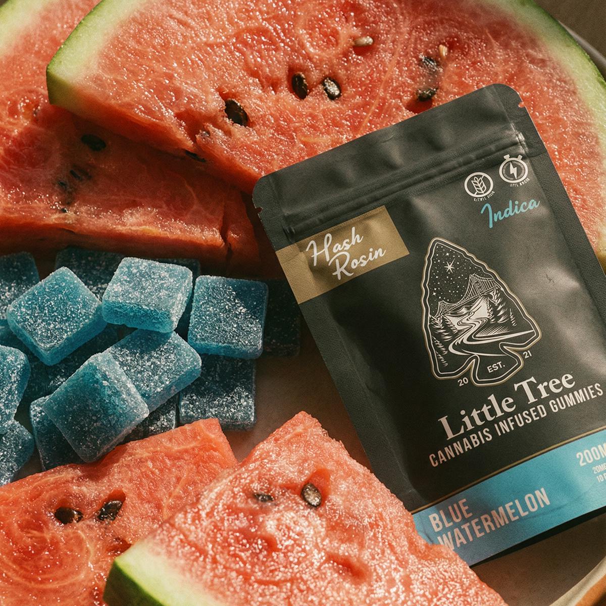 Blue Watermelon | Hash Rosin Gummies | 20mg | 10pk by Little Tree