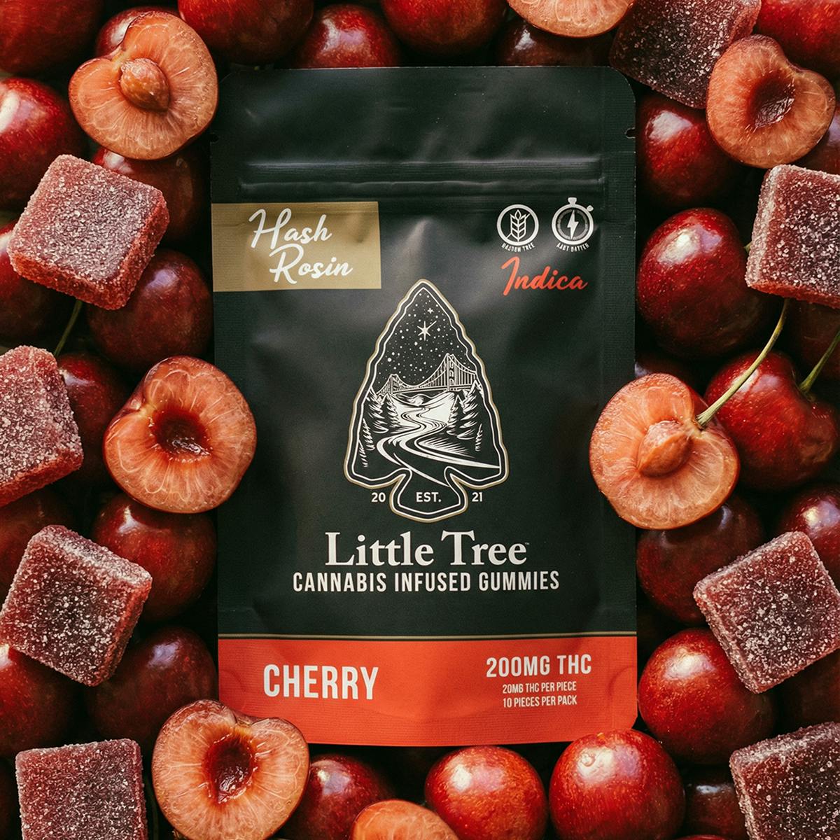 Cherry | Hash Rosin Gummies | 20mg | 10pk by Little Tree