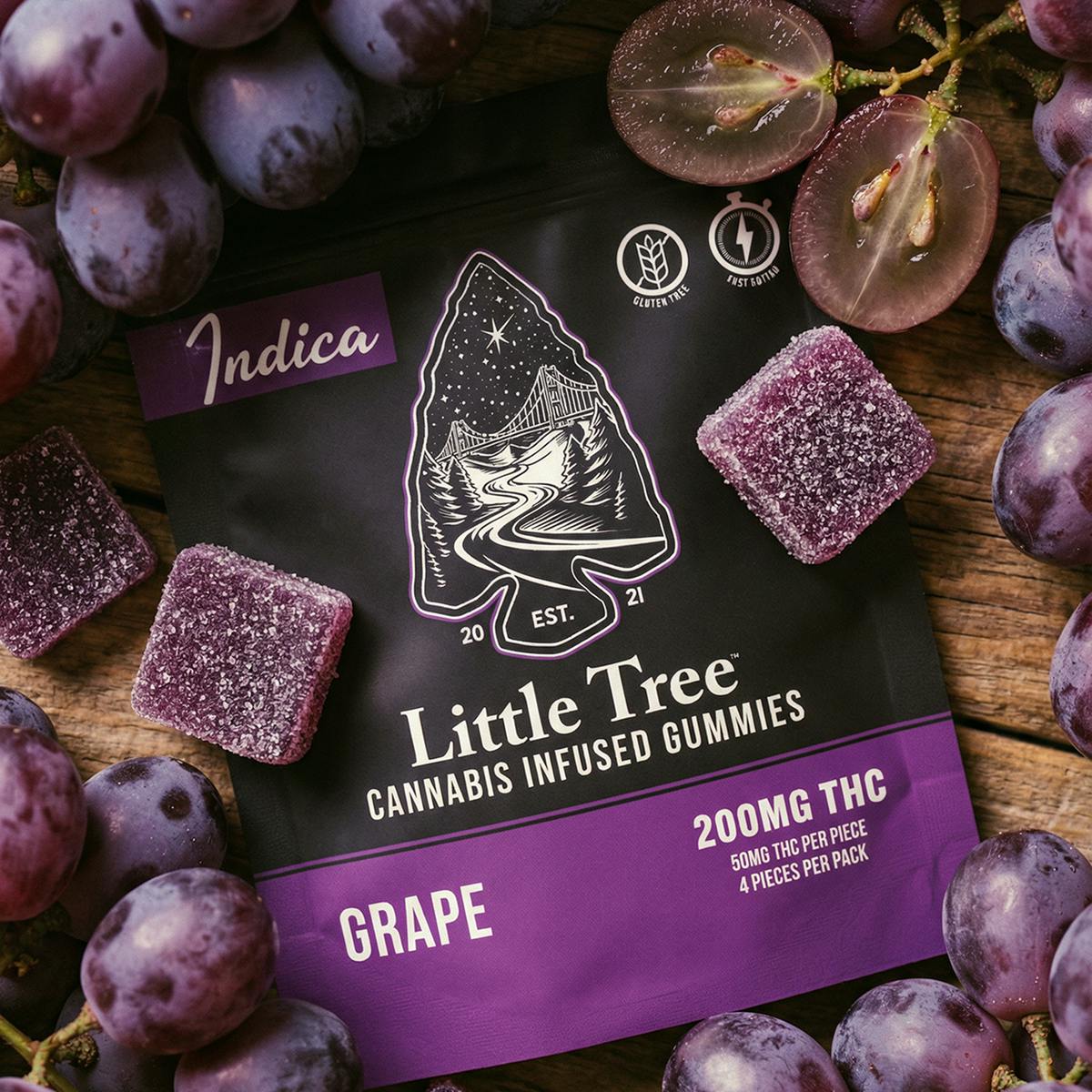Grape | Edibles | 20mg | 10pk by Little Tree