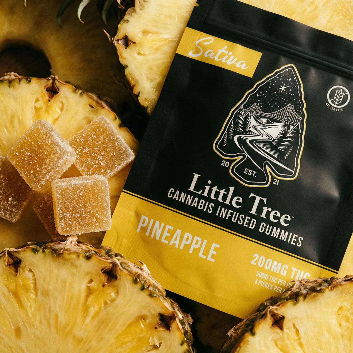 Little Tree Pineapple Distillate Gummies – 200MG