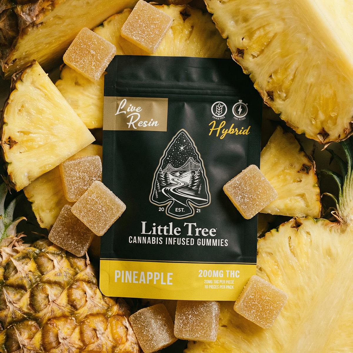 Little Tree Pineapple Live Resin Gummies – 200MG by Little Tree