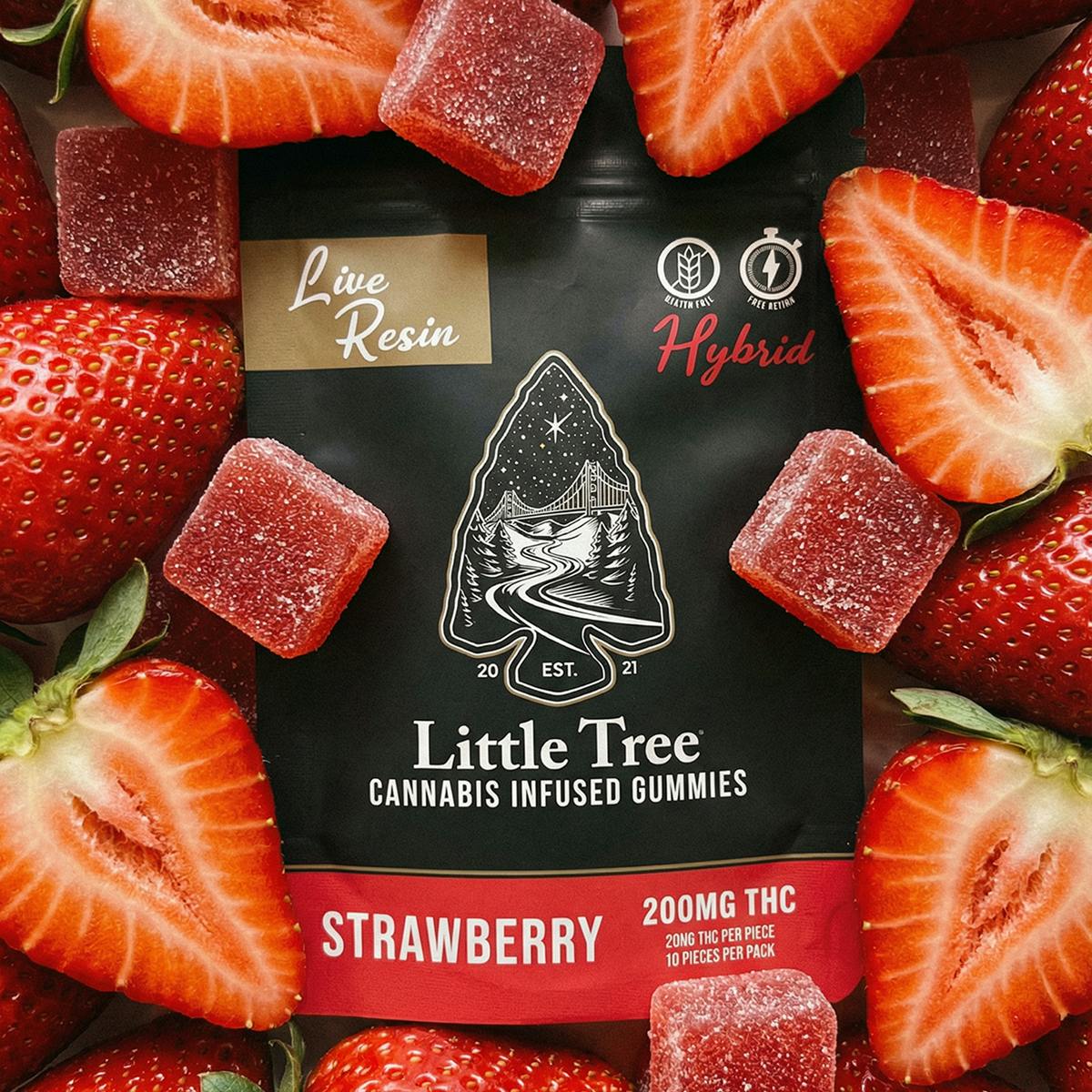 Little Tree Strawberry Live Resin Gummies – 200MG by Little Tree