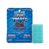 DANK TREATZ BAR - BLUE RAZZ - 100MG GUMMY BAR
