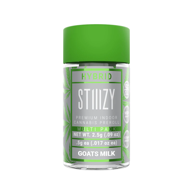 STIIIZY - GOATS MILK - .5G Naked Preroll 5 Pack, Pre-Rolls