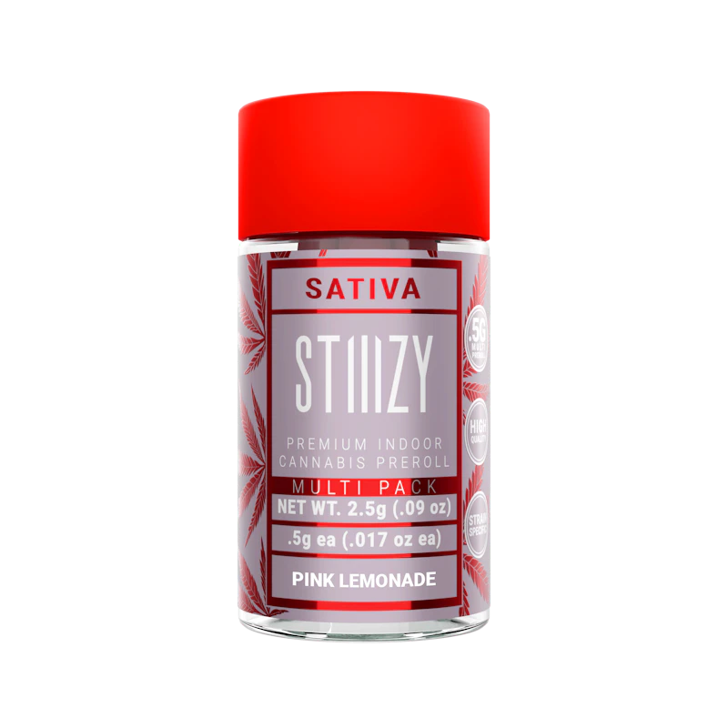 STIIIZY - PINK LEMONADE - .5G Naked Preroll 5 Pack, Pre-Rolls