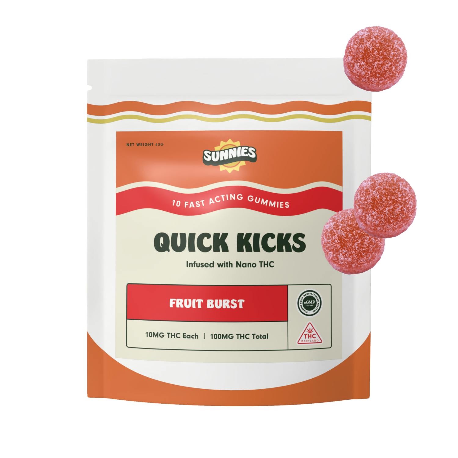 Fruit Burst Nano Gummies 10mg - 100mg by SunMed Growers