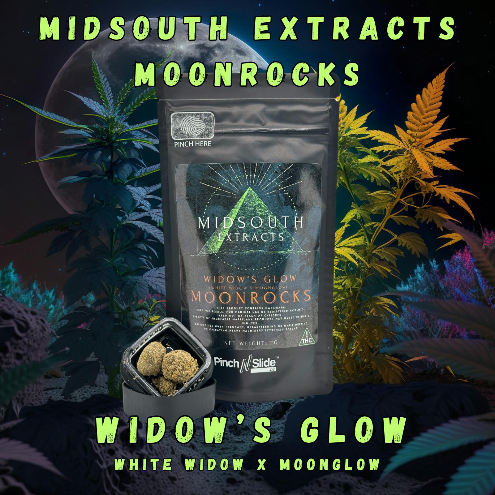 2g Moon Rocks - Widow's Glow - MidSouth Extracts