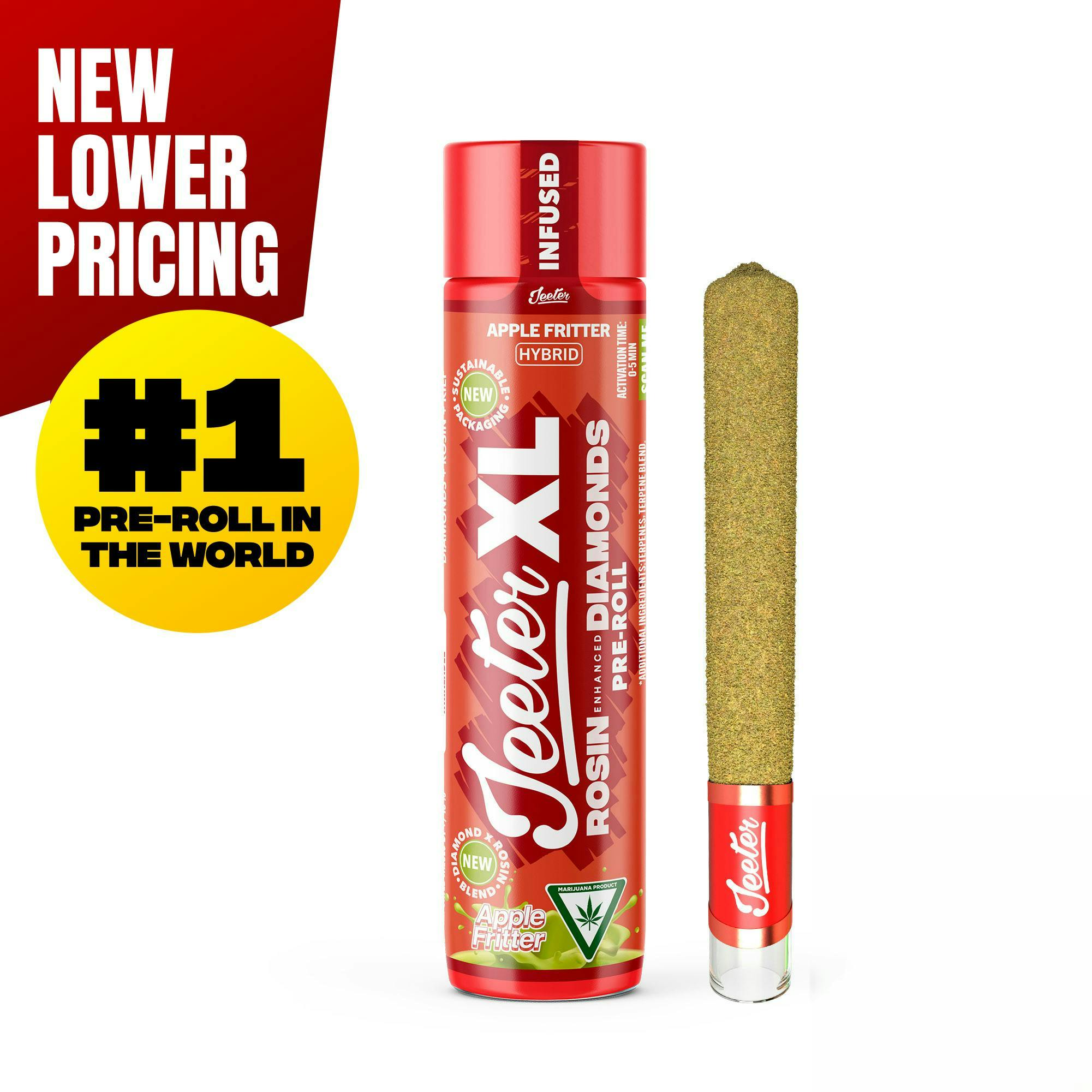Jeeter | Apple Fritter | XL Quad-Infused Joint | 2g by Jeeter