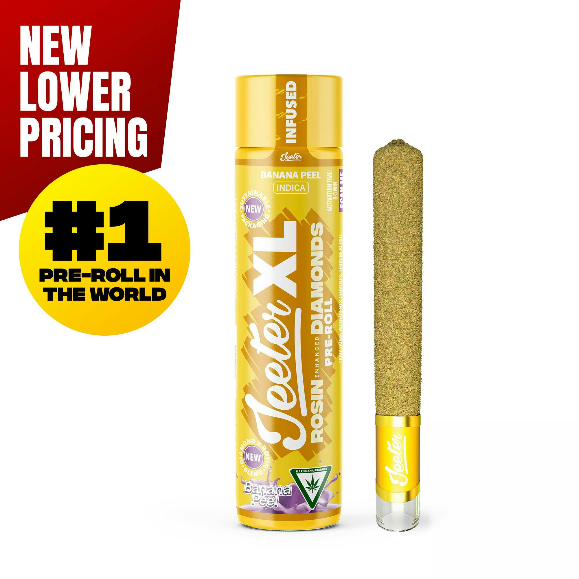 Jeeter | Banana Peel | XL Quad-Infused Joint | 2g by Jeeter