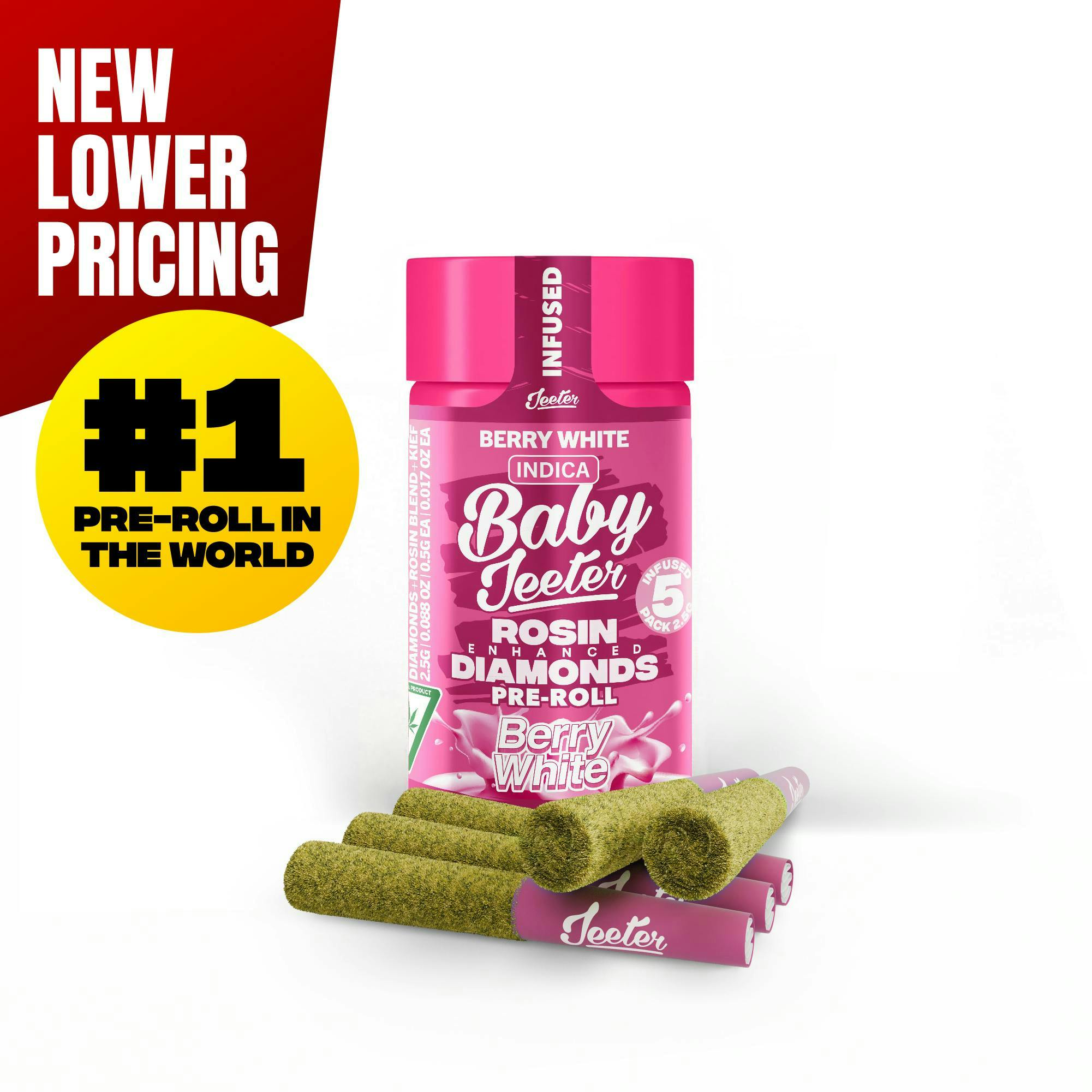 Jeeter | Berry White | Quad-Infused Minis | 0.5g each | 5pk