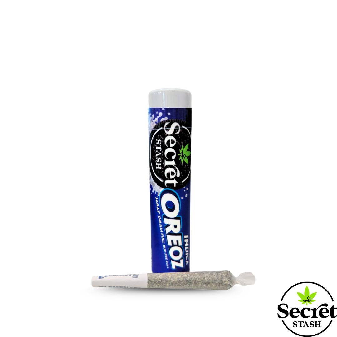 Secret Stash | Full Bud Pre Roll | Oreoz | Half Gram at Shannon's Best Buds (Medical Cannabis)