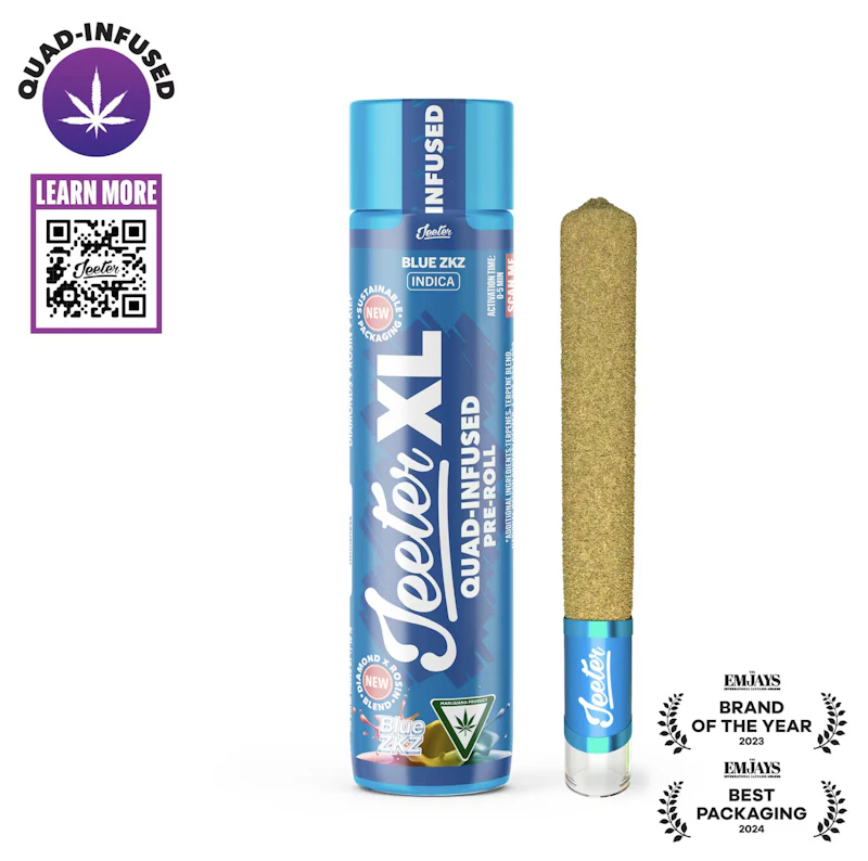 Jeeter Blue ZKZ · XL Quad-Infused Joint · 2g, Infused Pre-Rolls