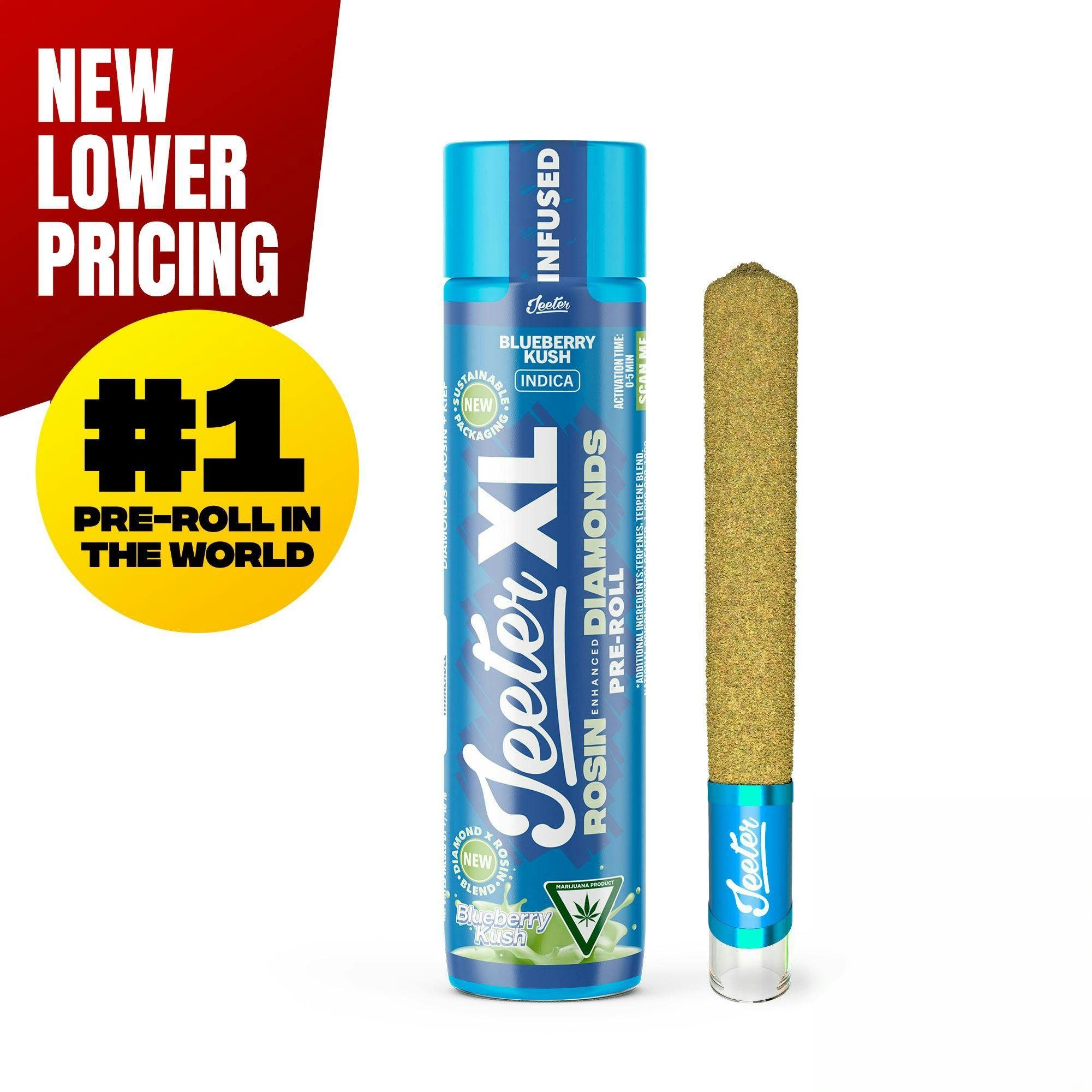 Jeeter | Blueberry Kush | XL Quad-Infused Joint | 2g