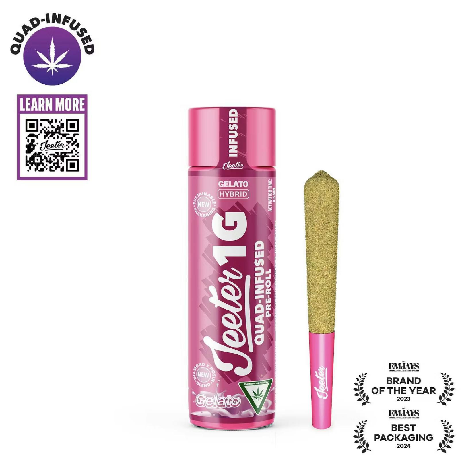 Jeeter | Gelato | Quad-Infused Joint | 1g by Jeeter