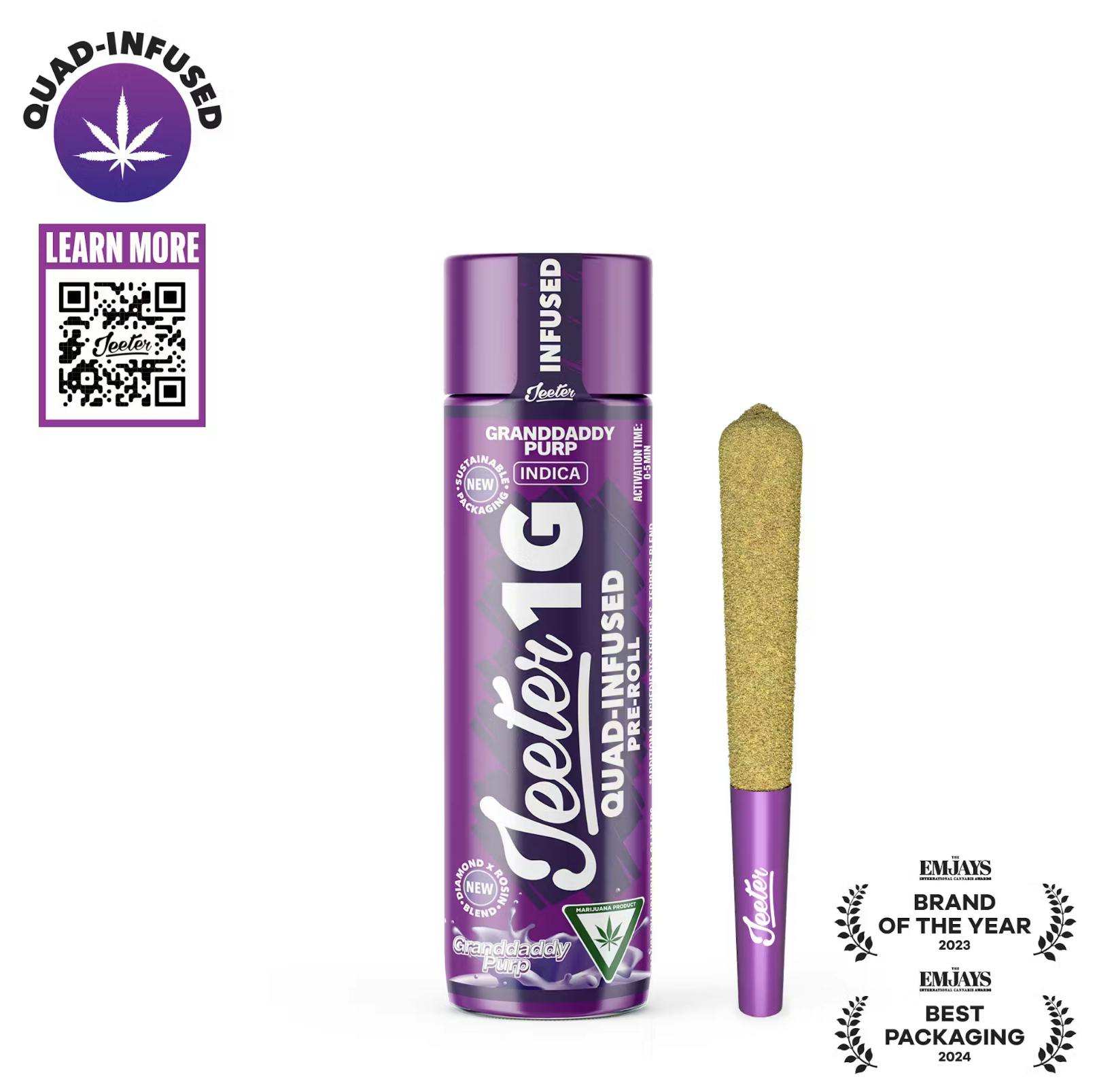 Grand Daddy Purple | Infused Joint | 1.2g - High Club Cannabis Co