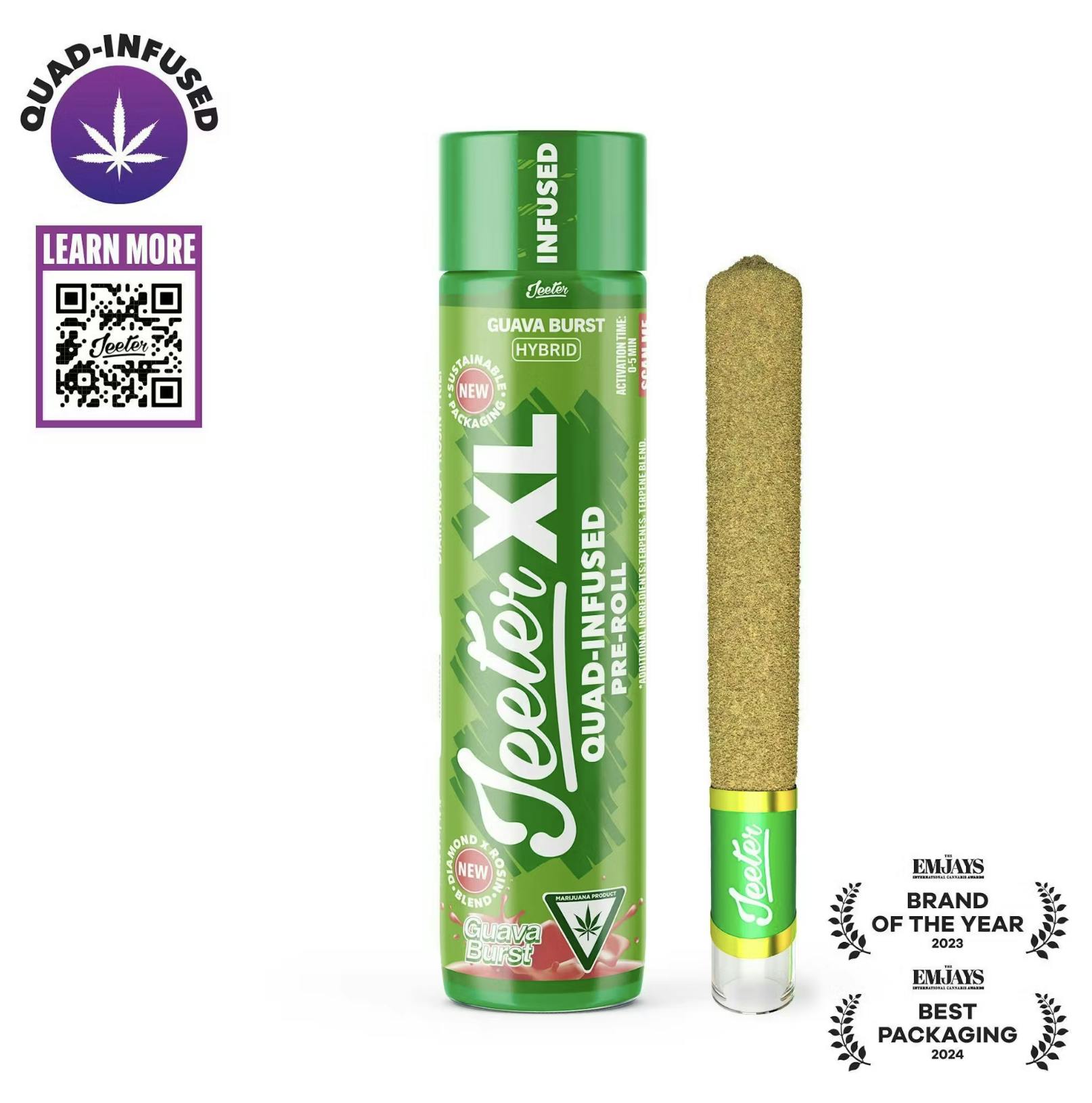 Jeeter | Guava Burst | XL Quad-Infused Joint | 2g by Jeeter