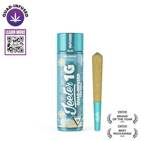 Jeeter Milkman · Quad-Infused Joint · 1g, Infused Pre-Rolls