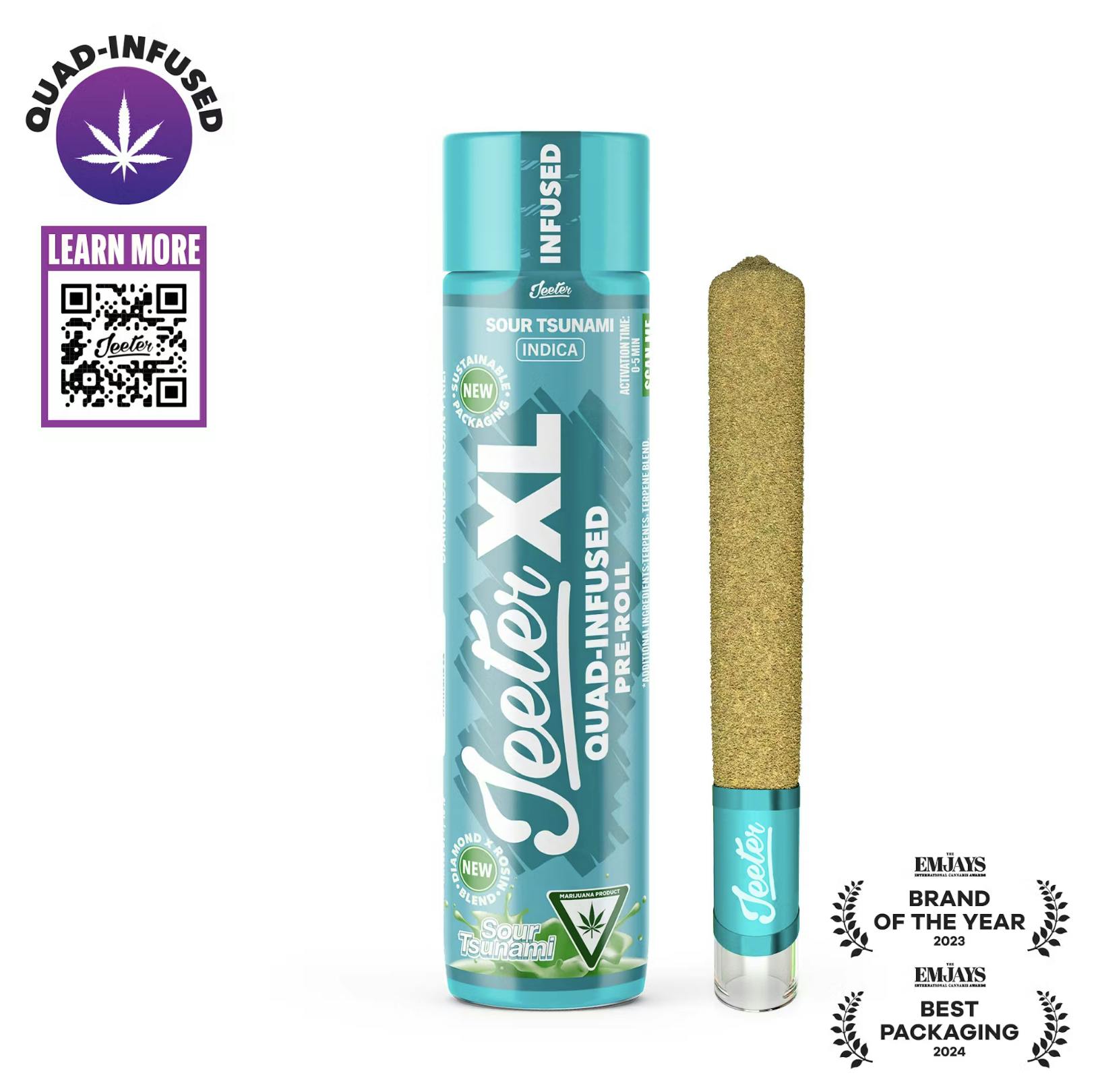 Jeeter | Sour Tsunami | XL Quad-Infused Joint | 2g by Jeeter