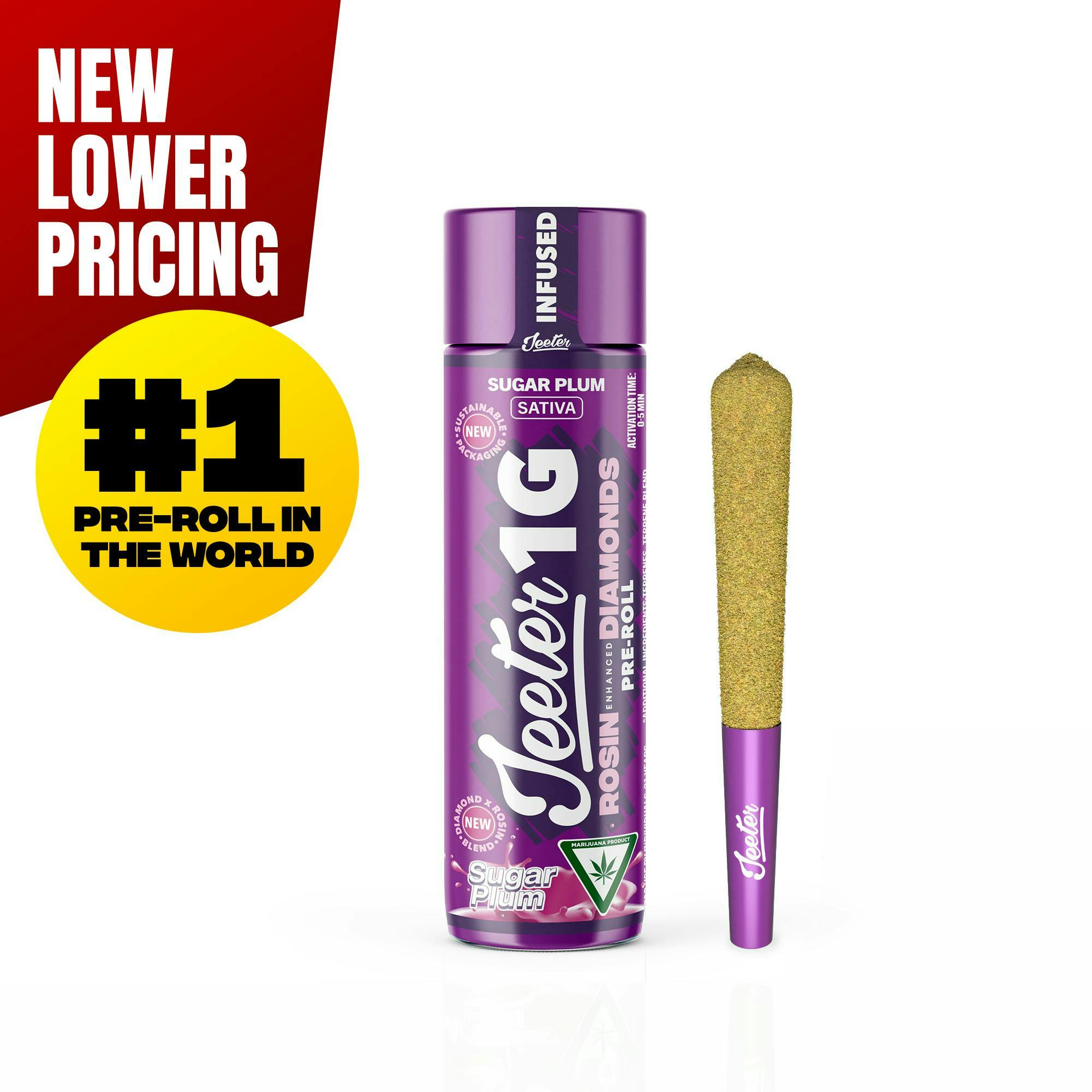 Jeeter | Sugar Plum | Quad-Infused Joint | 1g