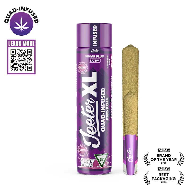 Jeeter Sugar Plum · XL Quad-Infused Joint · 2g, Infused Pre-Rolls