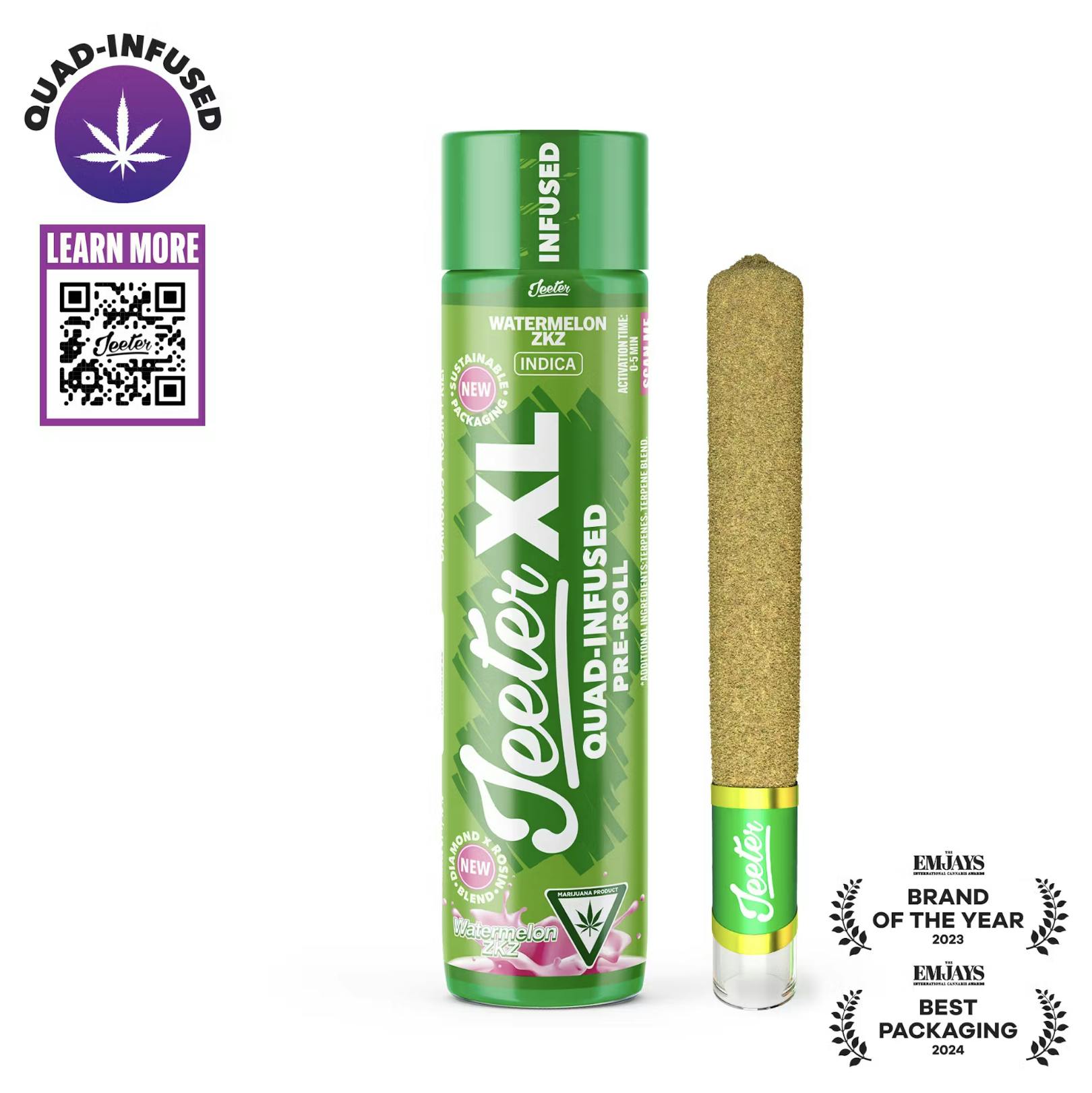 Jeeter | Watermelon ZKZ | XL Quad-Infused Joint | 2g by Jeeter
