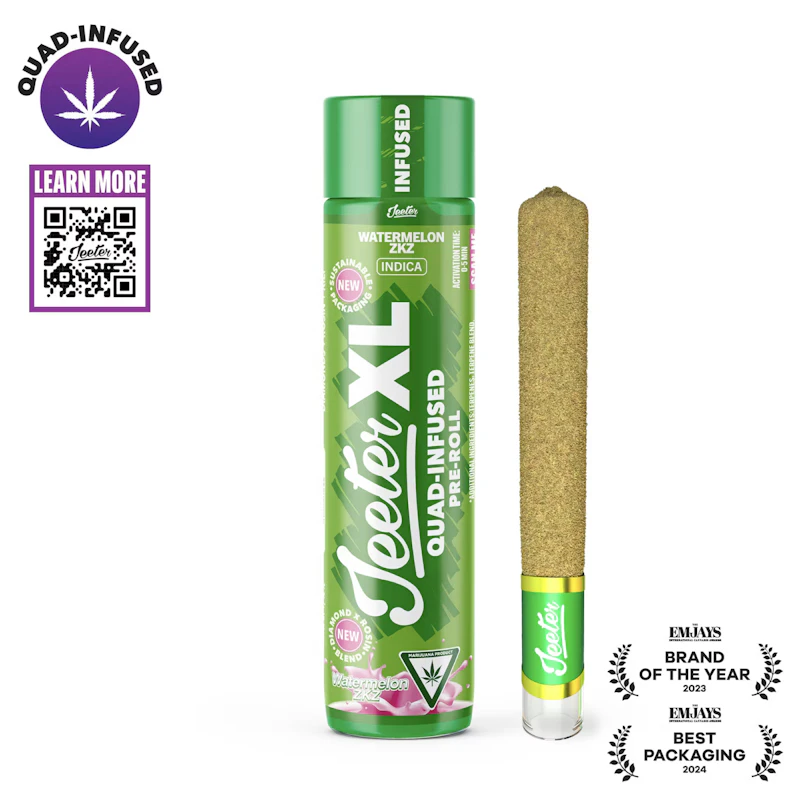 Jeeter Watermelon ZKZ · XL Quad-Infused Joint · 2g, Infused Pre-Rolls