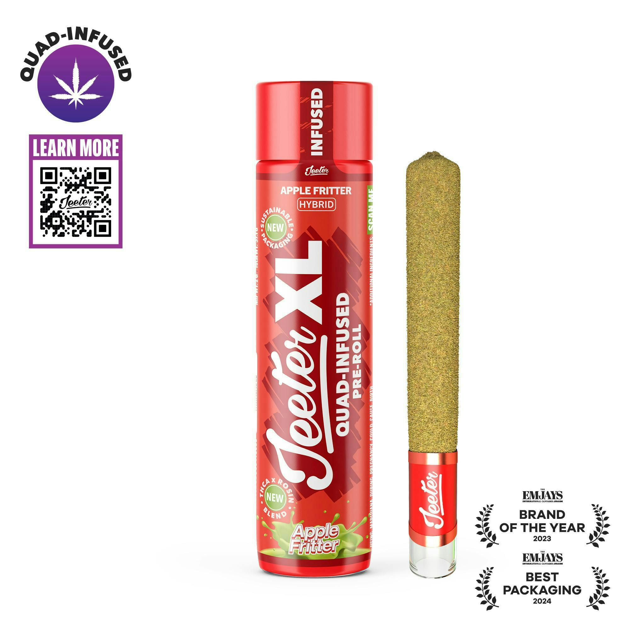 Jeeter | Apple Fritter | XL Quad-Infused Joint | 2g
