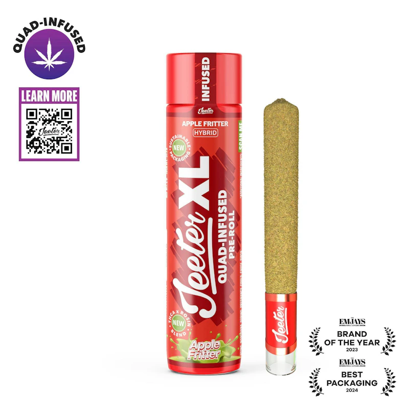 Jeeter Apple Fritter · XL Quad-Infused Joint · 2g, Infused Pre-Rolls