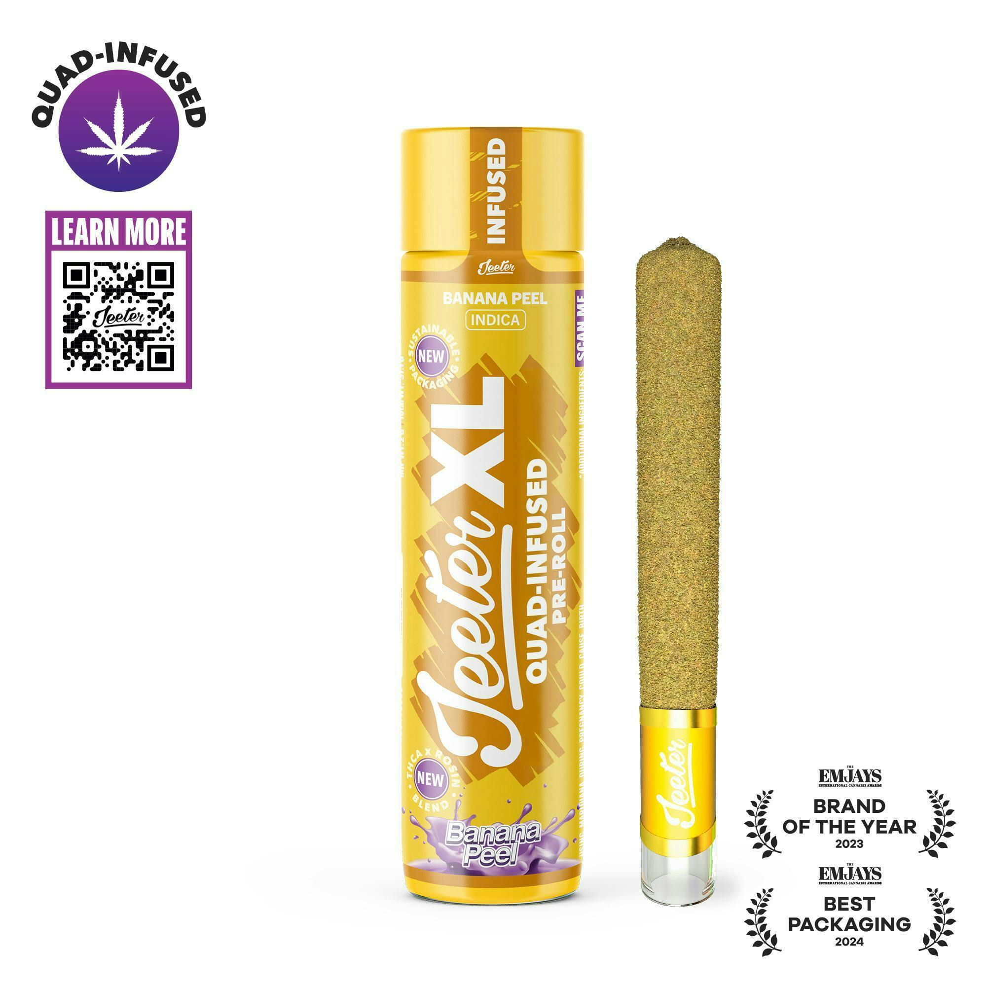 Jeeter | Banana Peel | XL Quad-Infused Joint | 2g
