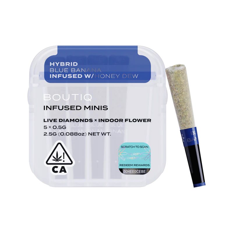 Boutiq Blue Banana x Honey Dew Diamonds · Infused Minis · 5pk, Infused Pre-Rolls