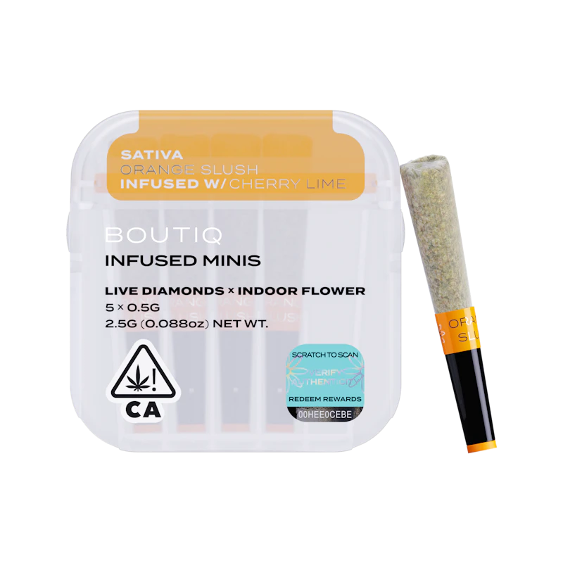 Boutiq Orange Slush x Cherry Lime Diamonds · Infused Minis · 5pk, Infused Pre-Rolls