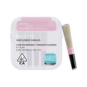 BOUTIQ - Boutiq Snack Pack - Cafecito x Yellow Diesel 53% - Live Diamond Infused Pre Rolls (5pk)