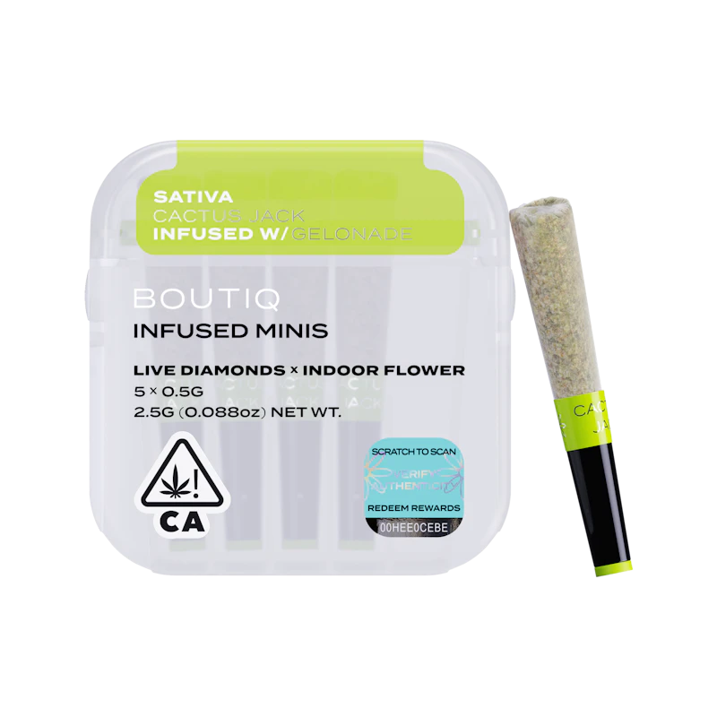 Boutiq Cactus Jack x Gelonade Diamonds · Infused Minis · 5pk, Infused Pre-Rolls
