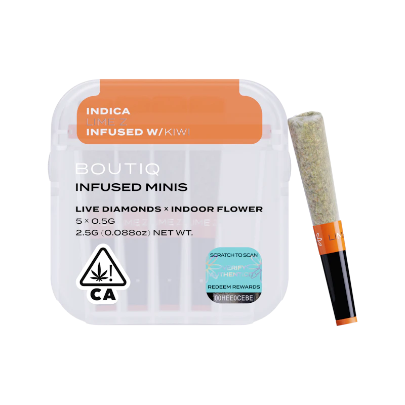 Boutiq Lime-Z x Kiwi Diamonds · Infused Minis · 5pk, Infused Pre-Rolls