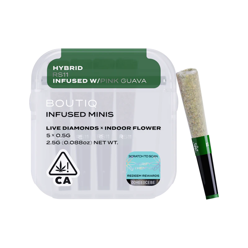 Boutiq RS11 x Pink Guava Diamonds · Infused Minis · 5pk, Infused Pre-Rolls